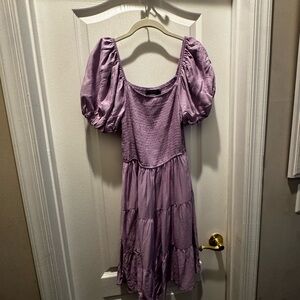 Chic Lavender Long Sleeve Dress